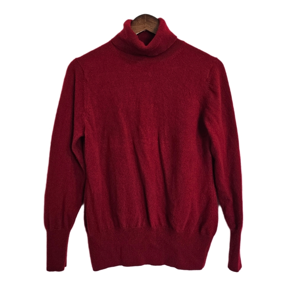 Neiman Marcus Cashmere Red High Neck Sweater 1X